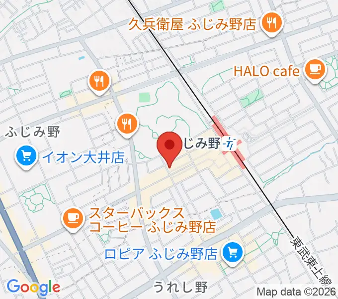 音楽教室リズム21の地図