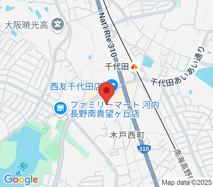 ニシバタ楽器 千代田本店の地図