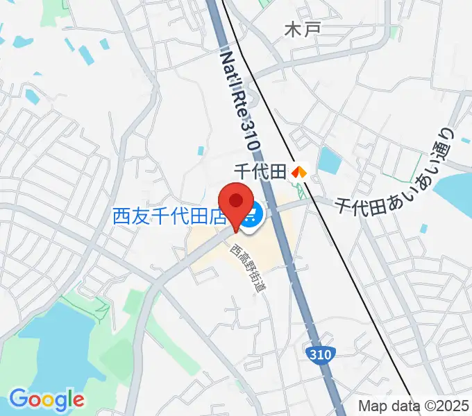 ニシバタ楽器の地図