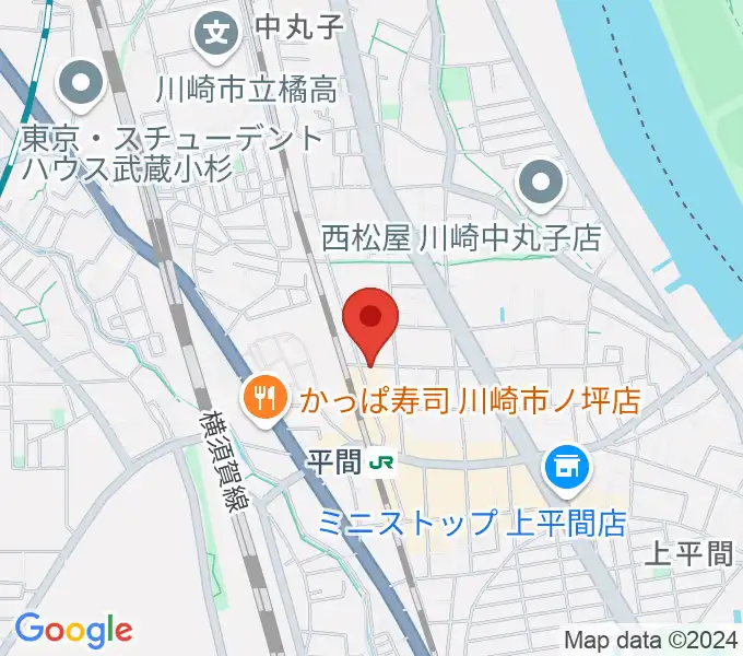 アルテミュージックスクールの地図