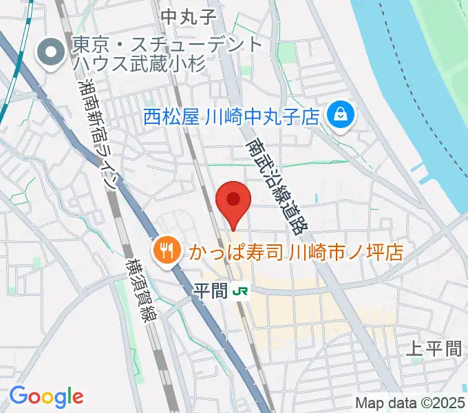 アルテミュージックスクールの地図