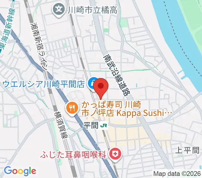 アルテミュージックスクールの地図
