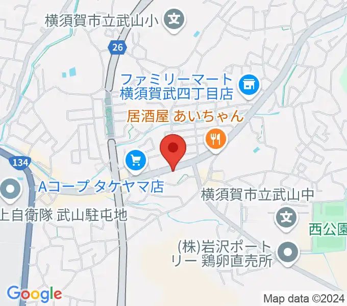 こんちぇると音楽教室の地図