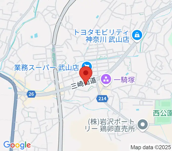 こんちぇると音楽教室の地図
