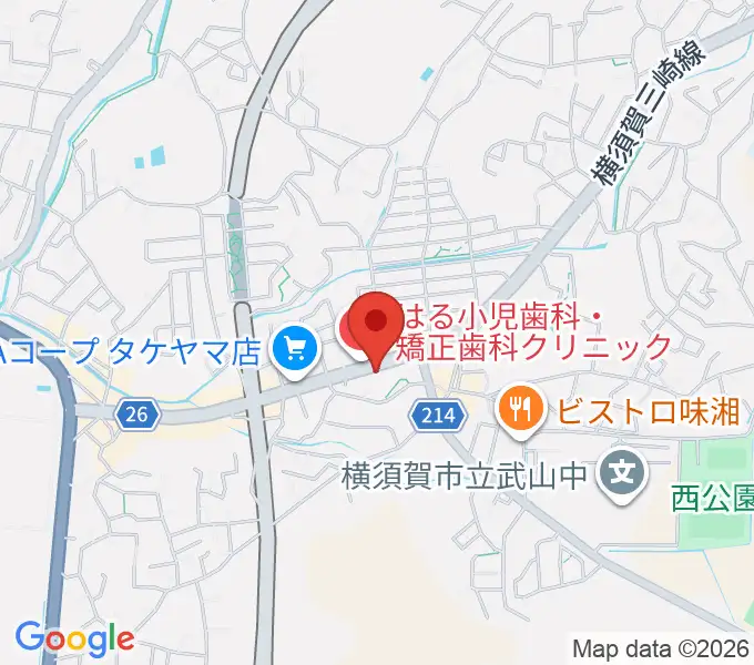 こんちぇると音楽教室の地図