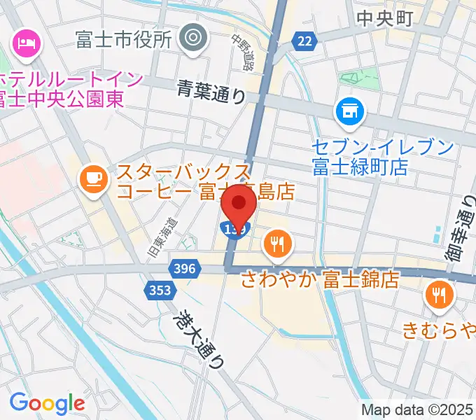 かやはら音楽教室 吉原教室の地図