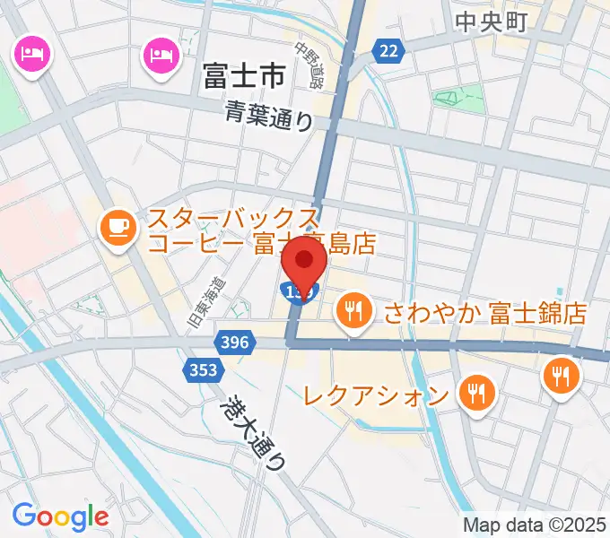 かやはら音楽教室の地図