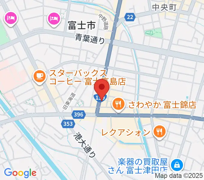 かやはら音楽教室の地図