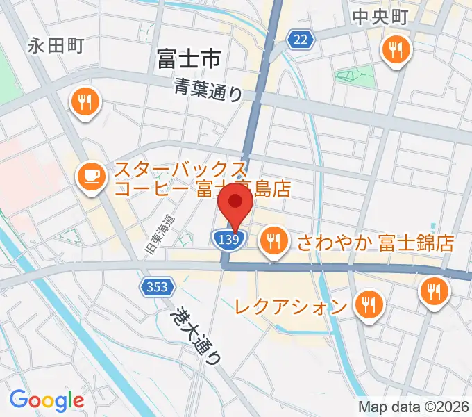 かやはら音楽教室の地図