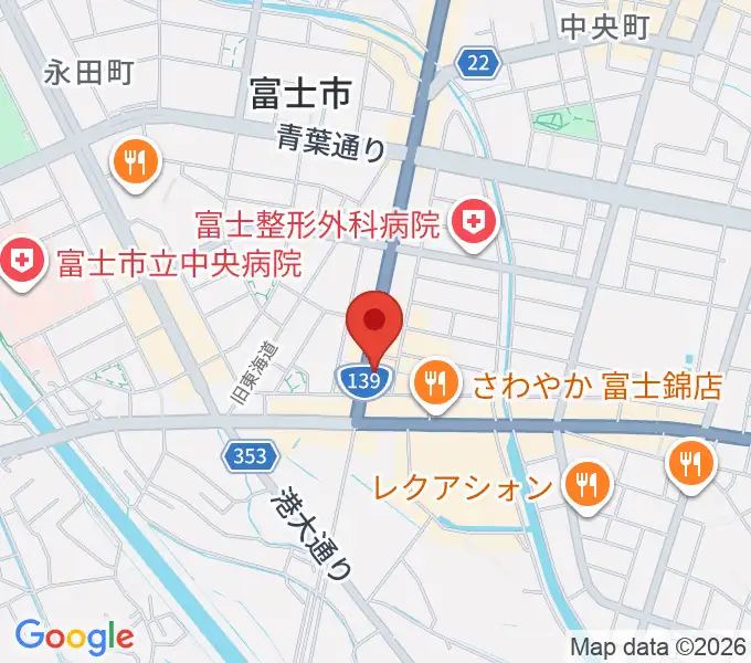 かやはら音楽教室の地図