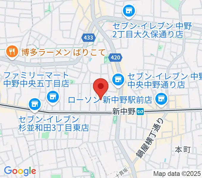 キース工房音楽教室の地図