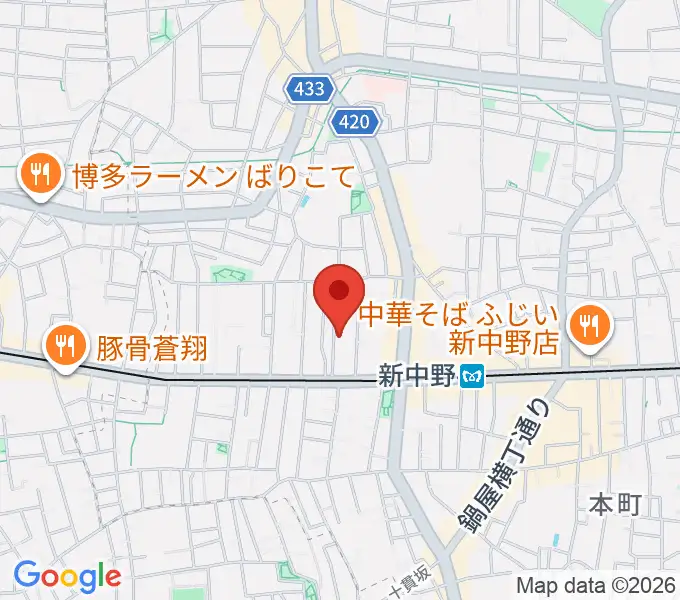 キース工房音楽教室の地図