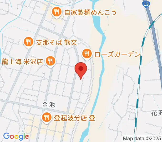 音楽アズム舘 米沢店の地図