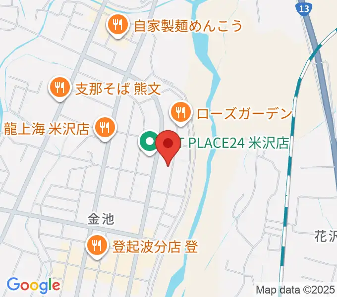 音楽アズム舘 米沢店の地図