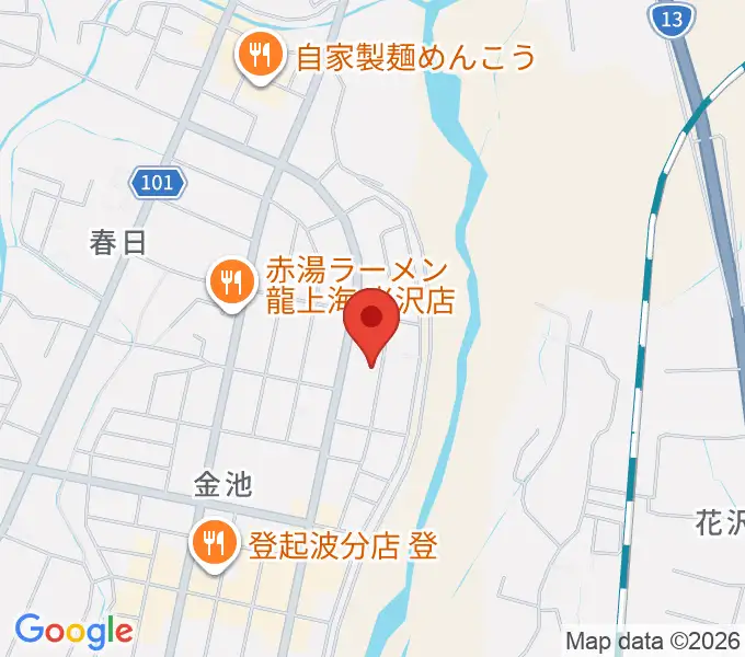 音楽アズム舘 米沢店の地図