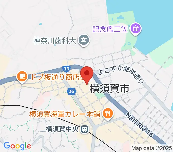 オクターヴ 横須賀中央センターの地図
