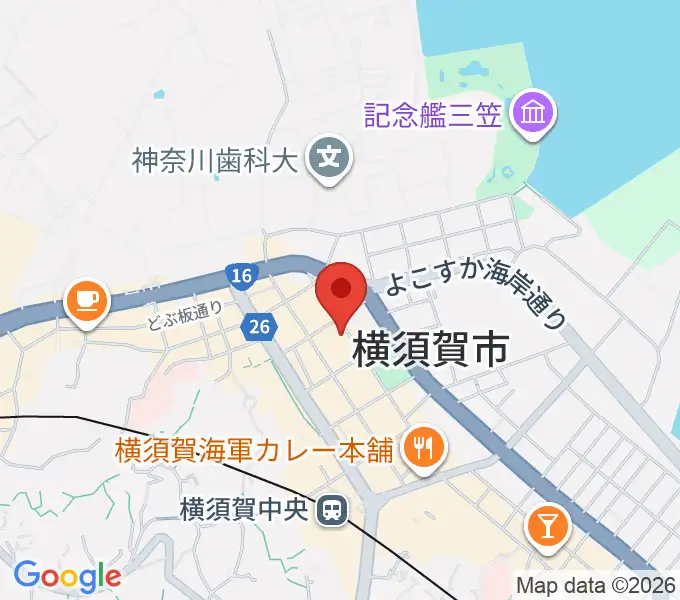オクターヴ 横須賀中央センターの地図