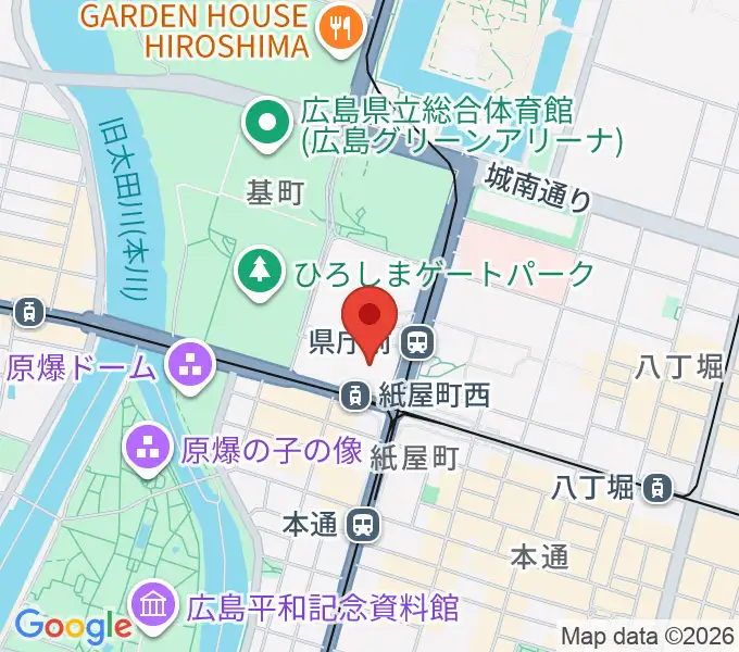 山野楽器 そごう広島店の地図