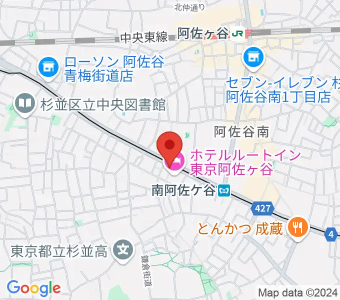 あさがやドラムの地図