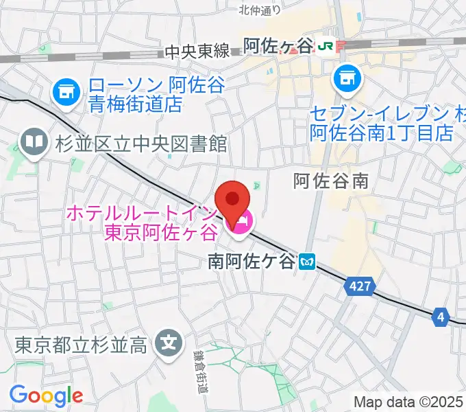 あさがやドラムの地図