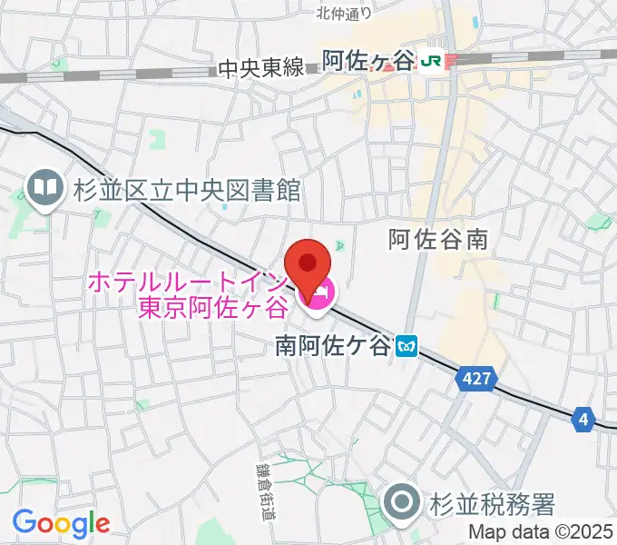 あさがやドラムの地図