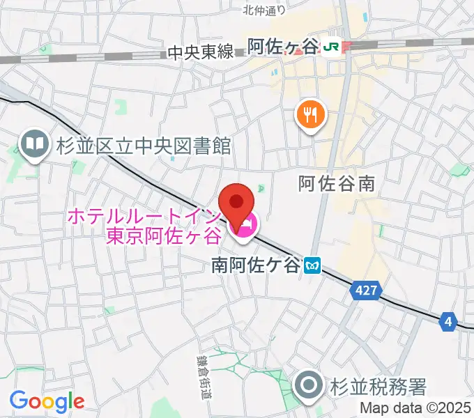 あさがやドラムの地図