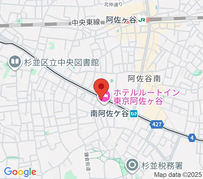 あさがやドラムの地図