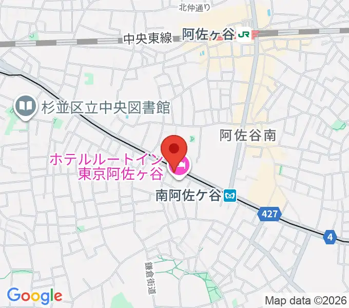 あさがやドラムの地図