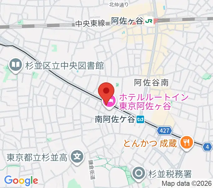 あさがやドラムの地図