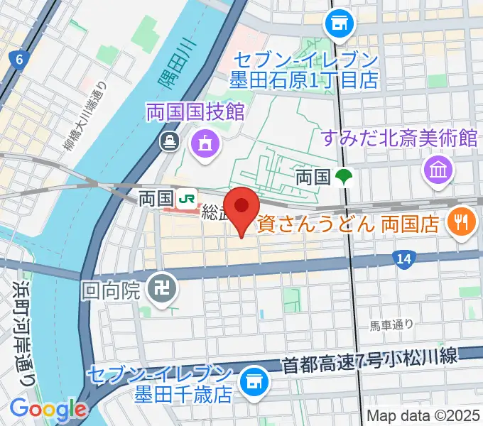 大沢憲三フラメンコギター・カンテ教室 両国校の地図