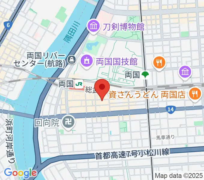 大沢憲三フラメンコギター・カンテ教室 両国校の地図