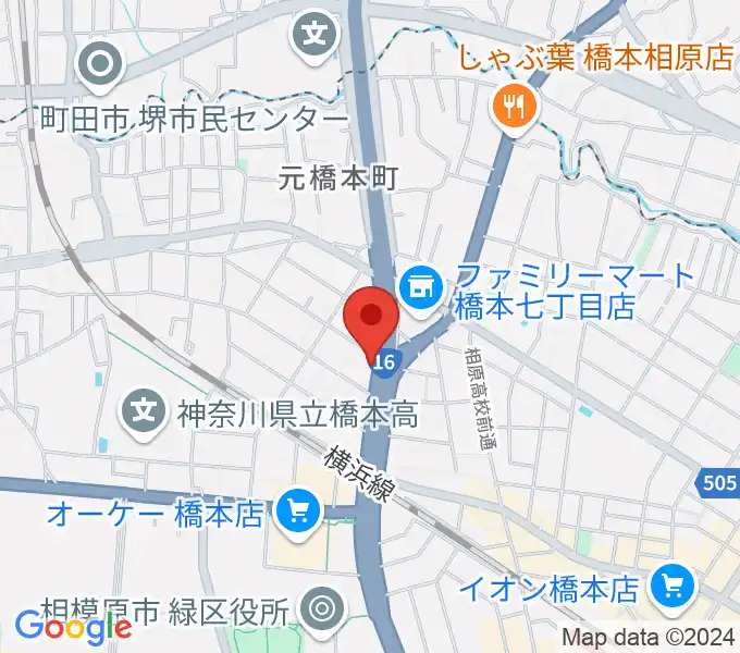 牛久保ピアノの地図