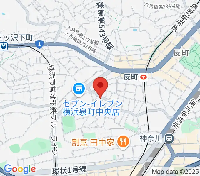 横浜ピアノ調律学院の地図