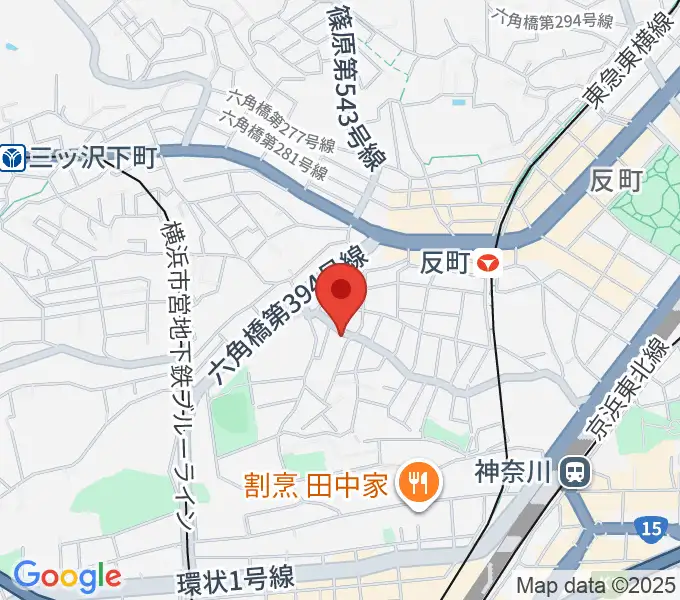 横浜ピアノ調律学院の地図