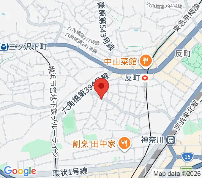 横浜ピアノ調律学院の地図