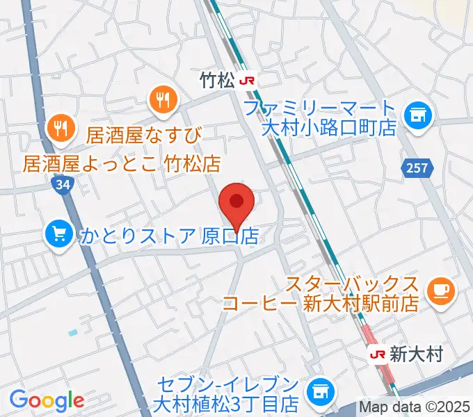 スタヂオギター教室の地図