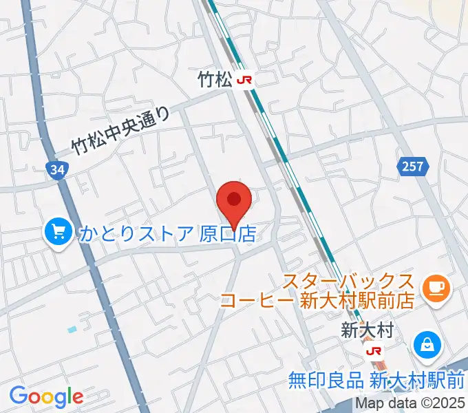 スタヂオギター教室の地図