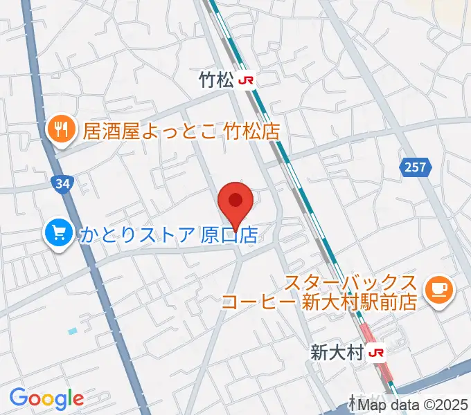 スタヂオギター教室の地図