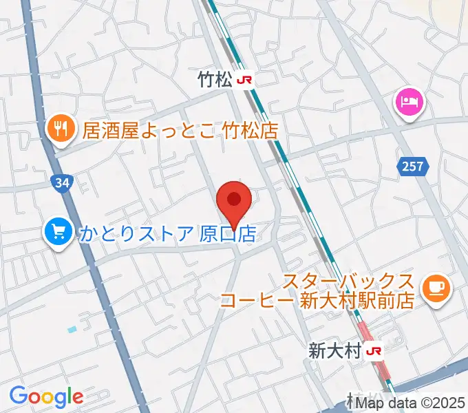 スタヂオギター教室の地図
