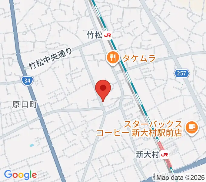 スタヂオギター教室の地図
