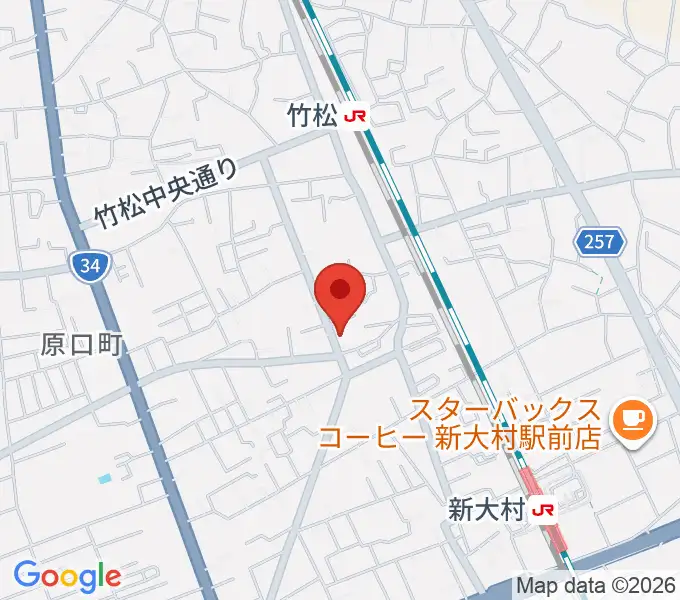 スタヂオギター教室の地図