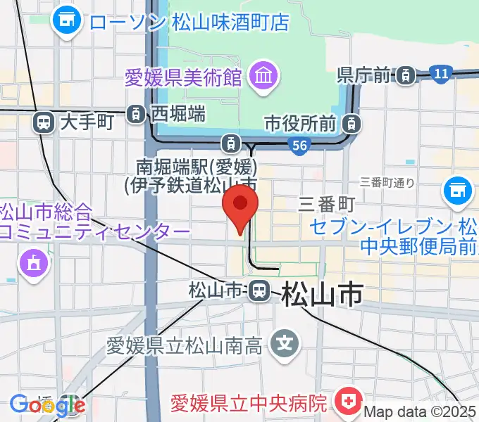 マツヤマ楽器 ミューズ音楽教室の地図