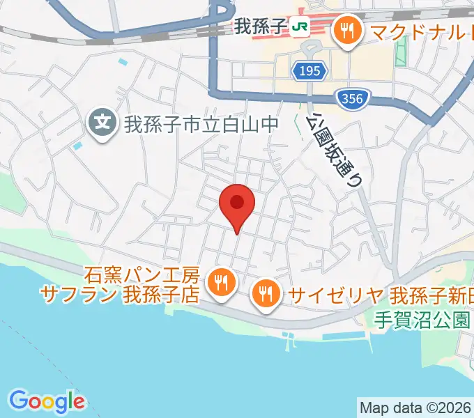 我孫子ピアノ教室コンチェルトの地図