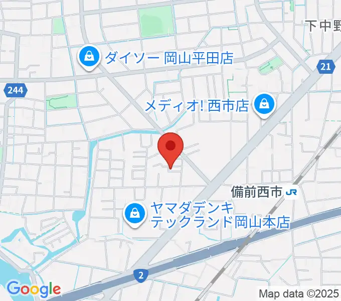 アマービレ音楽院の地図