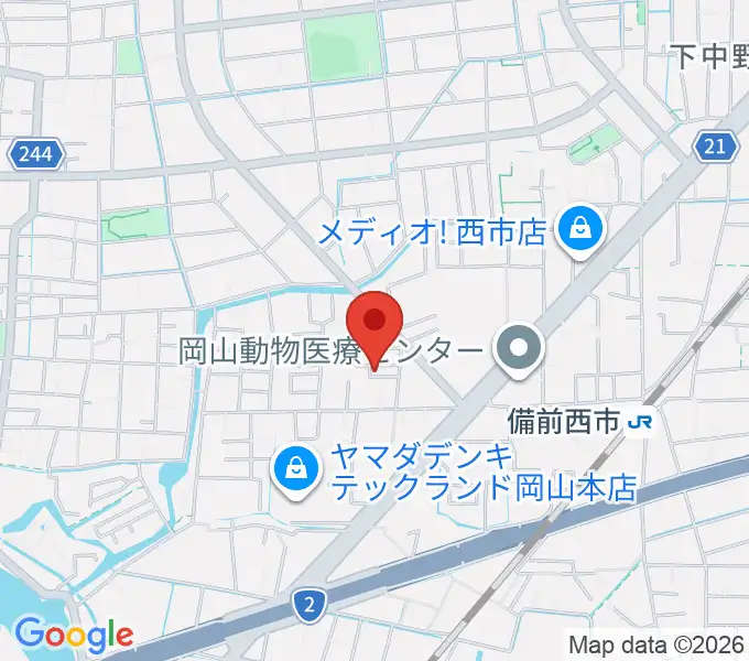 アマービレ音楽院の地図