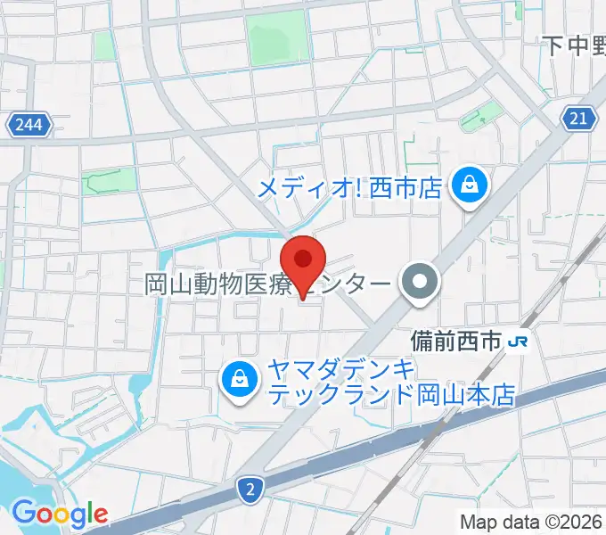 アマービレ音楽院の地図
