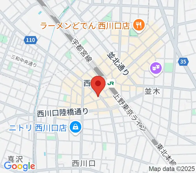 エムズパーカッションラボの地図