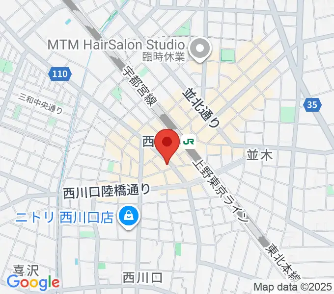 エムズパーカッションラボの地図