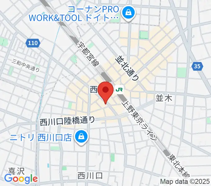 エムズパーカッションラボの地図
