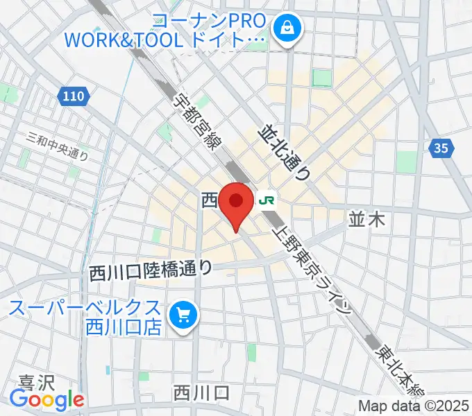 エムズパーカッションラボの地図